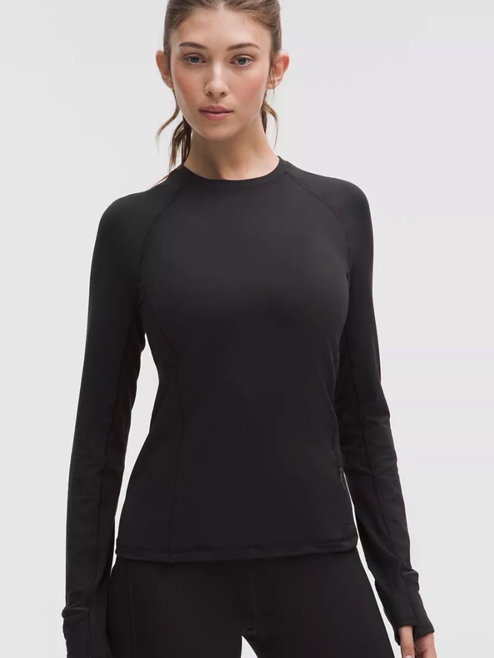 It’s Rulu Lululemon Women’s Black Long-Sleeve Crewneck Top - Classic Fit size XS